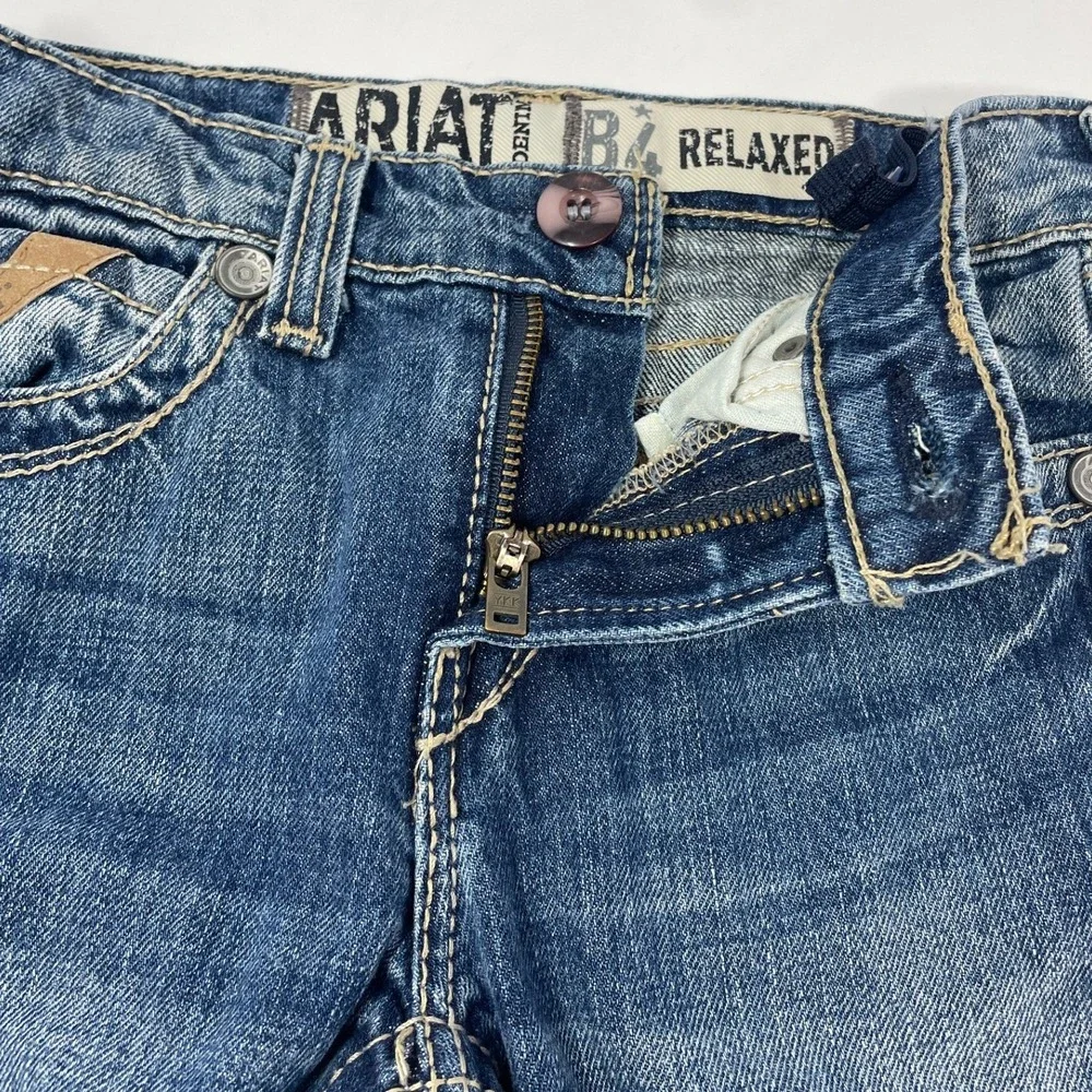 Ariat Kids S Cowboy Faded Denim Jeans 100% Cotton Work Play Pants